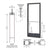 CRL-U.S. Aluminum Bronze Black Anodized 250 Series Narrow Stile Active Leaf of Pair 3'0 x 7'0 Offset Hung with Geared Hinged Complete ADA Door with Lock Indicator, Cylinder Guard - for 1/4" Glazing