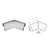 CRL Brushed Stainless 2" Diameter 135 Degree Horizontal Corner for 3/4" Glass Cap Railing
