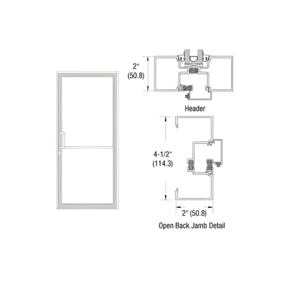 CRL-U.S. Aluminum White KYNAR® Paint Custom Size Series IT451 Open Back Offset Pivot Up and Over Frame Complete (1F)