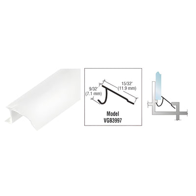 CRL White Snap-In Vinyl Glazing Bead