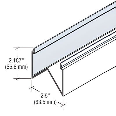 CRL-U.S. Aluminum White KYNAR® 90° Mullion Cover for StormWall XL