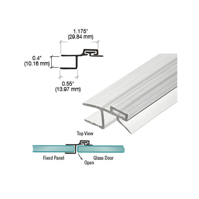 CRL Polycarbonate Strike and Door H-Jamb with Vinyl Insert 180 Degree for 3/8" Glass