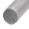 A close-up view of the circular cross-section of a 2-inch diameter grey closed cell backer rod.