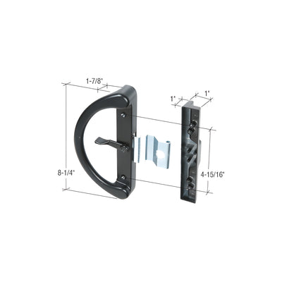 CRL Black Clamp-Style Surface Mount Handle 4-15/16" Screw Holes