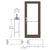 CRL-U.S. Aluminum Bronze Black Anodized 550 Series Wide Stile Active Leaf of Pair 3'0 x 7'0 Offset Hung with Butt Hinges for Surf Mount Closer Complete Door Std. MS Lock and Bottom Rail