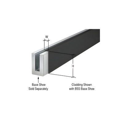 CRL Matte Black 120" Cladding for B5S Series Standard Square Aluminum Base Shoe