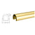 CRL Polished Brass 50.8 mm Premium Cap Rail for 21.52 mm or 25.52 mm Glass - 3 m Long
