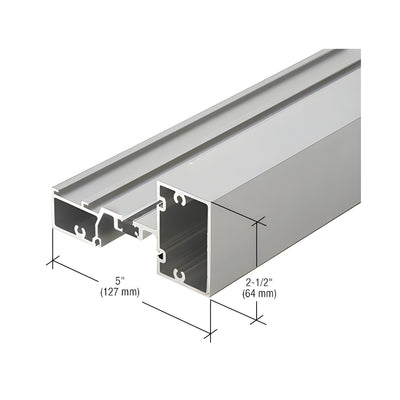 CRL-U.S. Aluminum Intermediate Horizontal Mullion, Thermally Broken, Clear Anodized Class 1 - 24'-2"