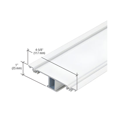 CRL-U.S. Aluminum White KYNAR® Paint Snap-In Flat Insert - 24'-2"