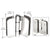 CRL Polished Stainless Zurich 01 Series 180 Degree Glass-to-Glass Inswing Bi-Fold Hinge
