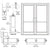 CRL-U.S. Aluminum White KYNAR® Paint Custom Pair Series 800 Durafront Medium Stile Geared Hinge Entrance Doors for Surface Mount Door Closers
