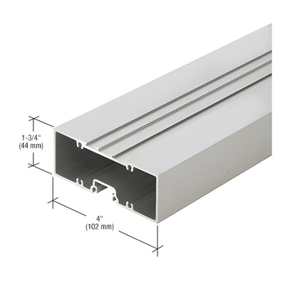 CRL-U.S. Aluminum 4" x 1-3/4" Offset Hung Door Header, Clear Anodized - 21'-4"