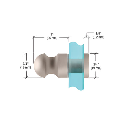 CRL Brushed Nickel Mini Bulb Style Single-Sided Door Knob