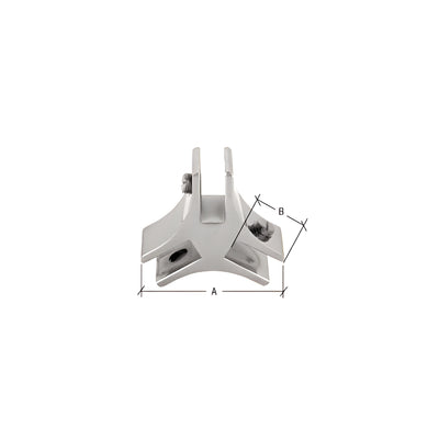 CRL Chrome 3-Way 120 Degree Deluxe Glass Furniture Connector for 3/4" Glass