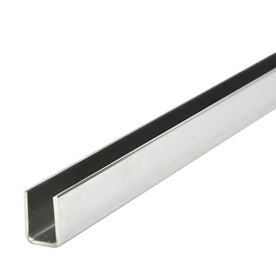 CRL 316 Brushed Stainless 3/8" Fixed Panel Shower Door Deep U-Channel - 95"
