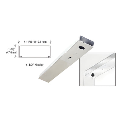 CRL Polished Stainless 4-1/2" x 41-1/4" Single Door Header