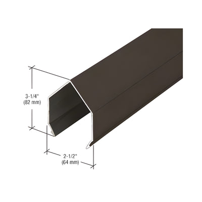 CRL-U.S. Aluminum 90 Degree Inside Corner Cover, Dark Bronze/Black Anodized Class 1 - 24'-2"