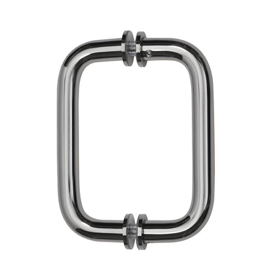 CRL Polished Chrome 6" Back-to-Back Solid Brass 3/4" Diameter Pull Handles with Metal Washers