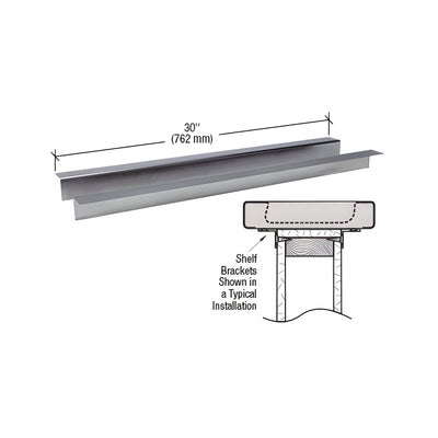 CRL Brushed Stainless Steel 30" Shelf Brackets
