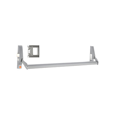 CRL Satin Aluminum 48" Jackson® 10 Series Left Hand Reverse Bevel Crossbar Rim Panic Exit Device, 'S' Type Strike