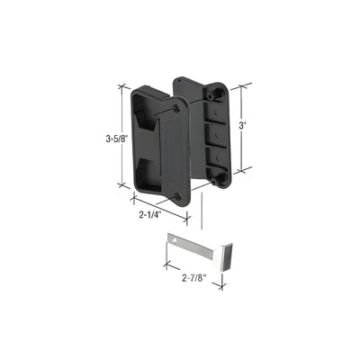 CRL Black Sliding Screen Door Latch and Pull with 3" Screw Holes for Superior Aluminum Doors