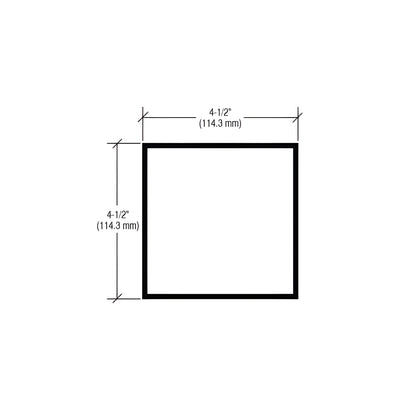 CRL-U.S. Aluminum 4-1/2" x 4-1/2" x .125" Square Aluminum Tube, Dark Bronze Anodized - 24'-2"