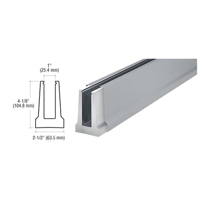 CRL B5T Series Brushed Stainless Custom Tapered Base Shoe Undrilled for 1/2" Glass