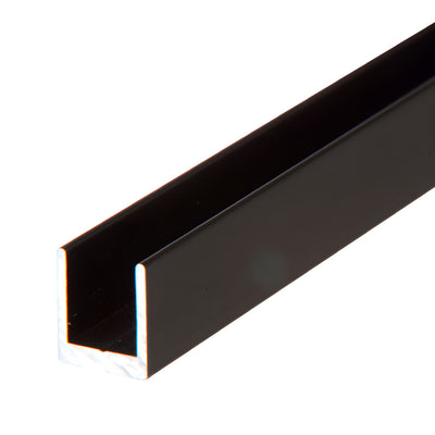 CRL Oil Rubbed Bronze 1/4" Single Aluminum U-Channel