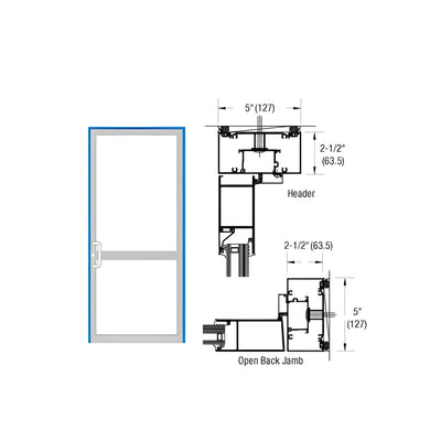 CRL-U.S. Aluminum IG600 Series Custom KYNAR® Paint Custom Up/Over Door Frame for Geared Hinge, CVR Strike, and Surface Closer