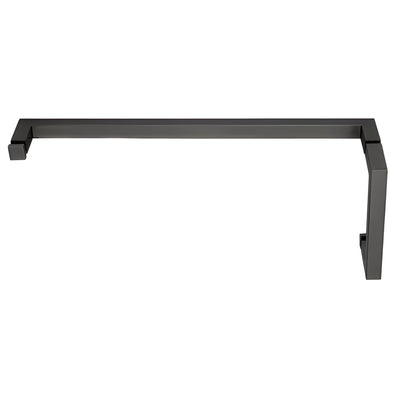 CRL Matte Black "SQ" Series Combination 8" Pull Handle 24" Towel Bar