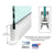 CRL Polished Stainless 1/2" Glass 4" Square Door Rail Without Lock - Custom Length