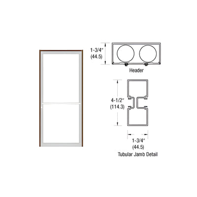 CRL-U.S. Aluminum Custom Sized Bronze Black Anodized Series 450 Tubular Center Hung Pivot Up and Over Frame Complete (1F)