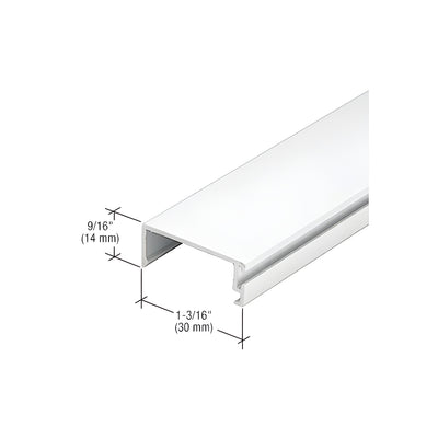 CRL-U.S. Aluminum White KYNAR® Paint IG500 Door Stop with Weatherseal - 21'-2"