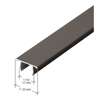 CRL-U.S. Aluminum 1/4" Pocket Insert, Dark Bronze/Black Anodized Class 1 - 21'-2"