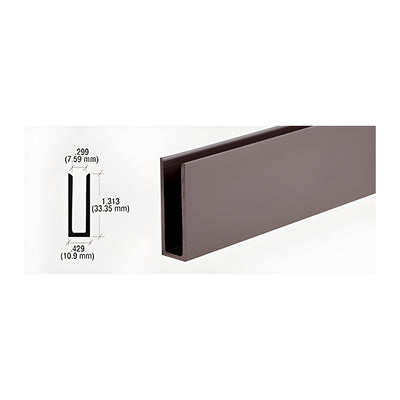 CRL Dark Bronze 1/4"Aluminum U-Channel