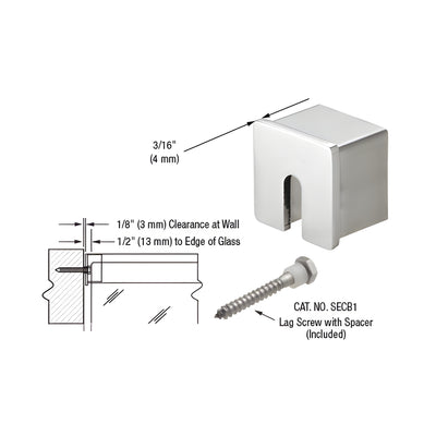 CRL 316 Polished Stainless Steel Stabilizing End Cap for 1-1/2" SRF15 Series Roll Form Cap Railing