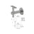 CRL 316 Brushed Stainless Sunset Series Wall Mounted Hand Rail Bracket