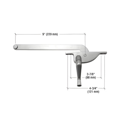 CRL Aluminum 9" Right Hand Teardrop Series Casement Window Operator