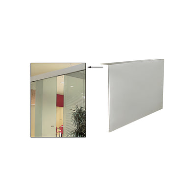 CRL Brushed Stainless Clad 1" x 7-1/4" Custom 'L' Cover for Top Hung Track