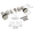 CRL Brushed Stainless Double Arm Fixed Fitting Set for 1/2" Glass