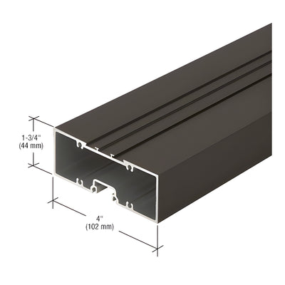 CRL-U.S. Aluminum 4" x 1-3/4" Offset Hung Door Header, Bronze Black Anodized - 21'-4"