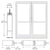 CRL-U.S. Aluminum Bone White KYNAR® Custom Pair Series 400 Medium Stile Offset Pivot Entrance Doors for Surface Mount Door Closers