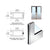 CRL 4" Polished Stainless Medium Stile Clad Full Framed Door