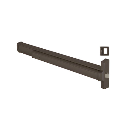 CRL 36" Jackson® Model 2095 Grade 1 Rim Latch Panic Exit Device Right Hand Reverse Bevel 'S' Strike Fits 32" to 36" Wide Door Dark Bronze Finish