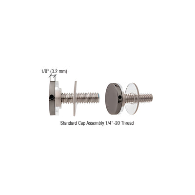 CRL Gun Metal 3/4" Diameter Standoff Cap Assembly
