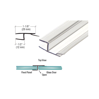 CRL Polycarbonate One Piece Strike and Door H-Jamb with Vinyl Insert 180 Degree for 3/8" Glass