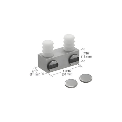 CRL Brushed Stainless Double Door UV Magnetic Latch for Wood Cabinet