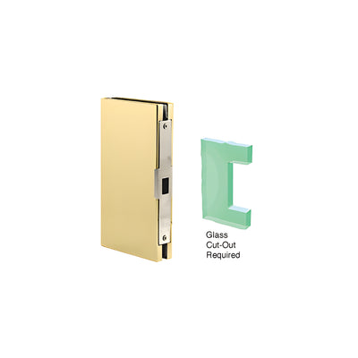CRL Polished Brass 4" x 10" Center Lock Glass Keeper