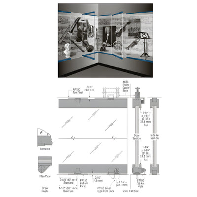 CRL-Blumcraft® Painted 1301 Series Display Case Door - 3/8" Tempered Glass
