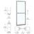 CRL-U.S. Aluminum Clear Anodized Single 36"x 84" Series 250 Narrow Stile Right Side Latch Offset Pivot Entrance Door With Rim Device for Surface Mount Door Closer